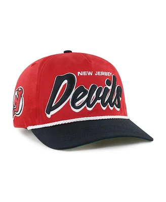 '47 Brand Men's Red/Black New Jersey Devils Dropshadow Rope Hitch Adjustable Hat