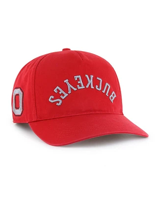 '47 Brand Men's Scarlet Ohio State Buckeyes Flip Script Hitch Adjustable Hat