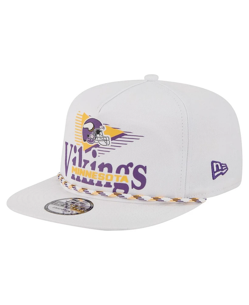 New Era Men's White Minnesota Vikings Collide Golfer Snapback Hat