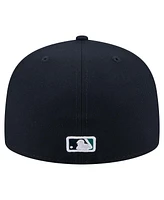 New Era Men's Navy Seattle Mariners Yarn Stitch 59FIFTY Fitted Hat