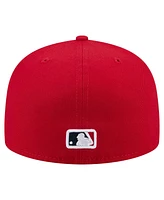New Era Men's Red Los Angeles Angels Yarn Stitch 59FIFTY Fitted Hat