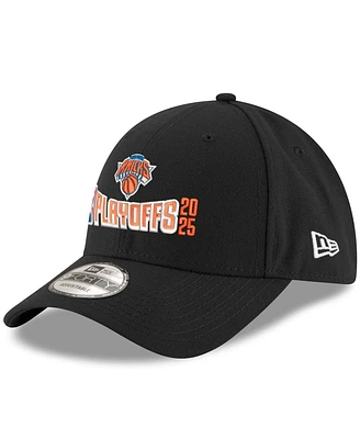 New Era Men's Black New York Knicks 2025 Nba Playoffs 9FORTY Adjustable Hat