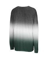 Colosseum Women's Black Michigan State Spartans Winkle Dip Dye Long Sleeve T-Shirt