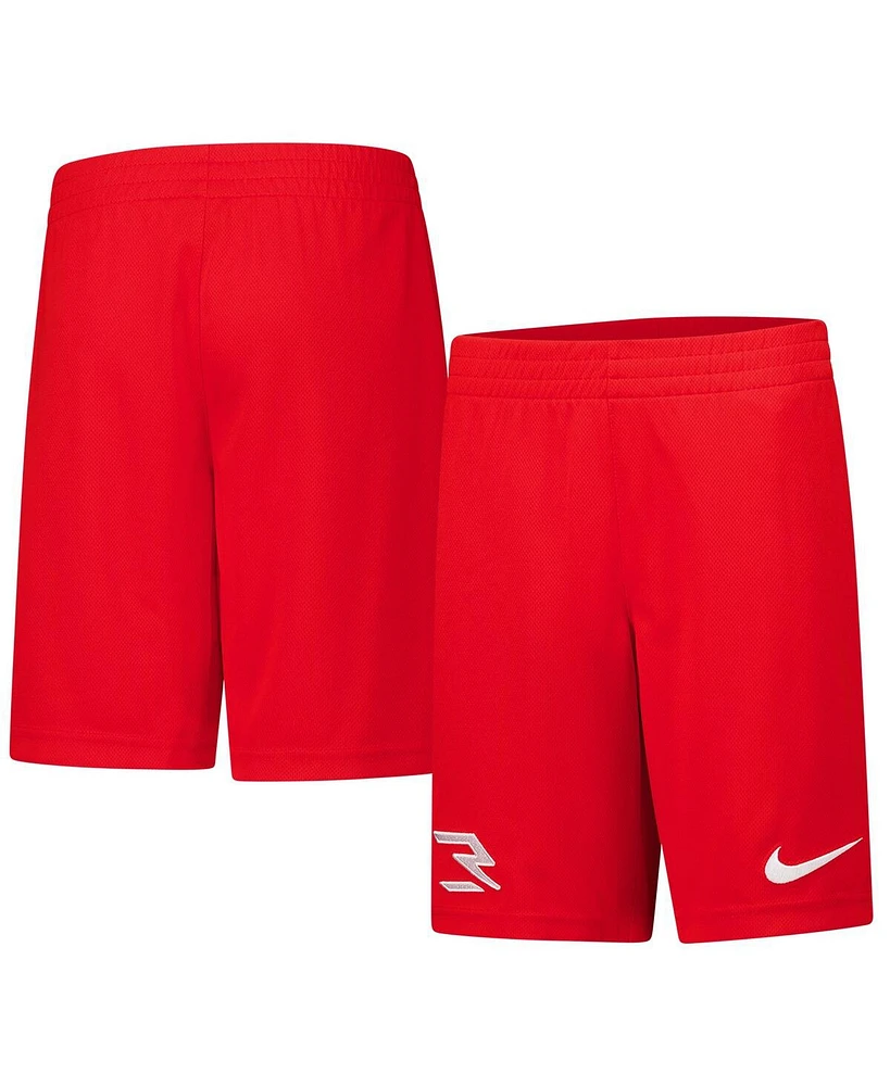 Nike 3BRAND by Russell Wilson Big Boys and Girls Red Badge Shorts