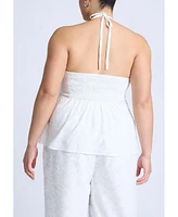 Eloquii Plus Neck-Tie Halter Top