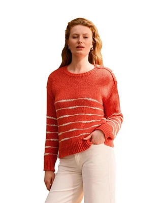 Celtic & Co. Women's Drop Stitch Breton Sweater