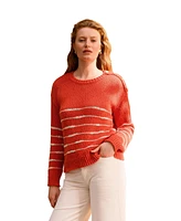 Celtic & Co. Women's Drop Stitch Breton Sweater