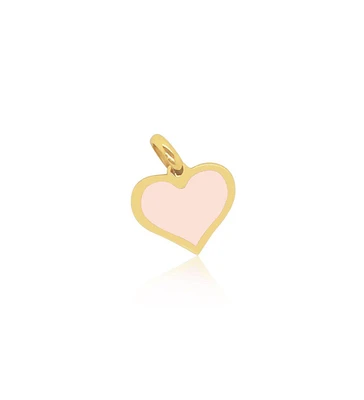 The Lovery Pink Pearl Heart Charm 14K Gold