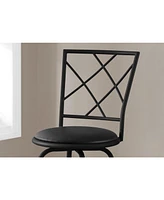 2 Piece Metal Bar Chair Set for Indoor or Outdoor Seating