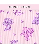 Paw Patrol Girls Skye Ribbed Peplum T-Shirt and Shorts Outfit Set