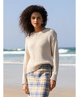 Celtic & Co. Women's Slub Knit Button Detail Sweater