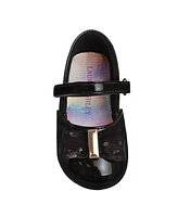 Laura Ashley Little and Big Girls Hook and Loop Dress Shoe