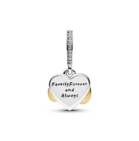 Pandora Two-Tone Sparkling Infinity Heart Dangle Charms