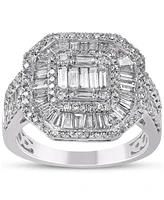 Diamond Cluster Statement Ring (2 ct. t.w.) in 14k White Gold