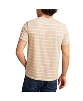 Lucky Brand Men's Venice Burnout Stripe Crew Neck T-Shirt