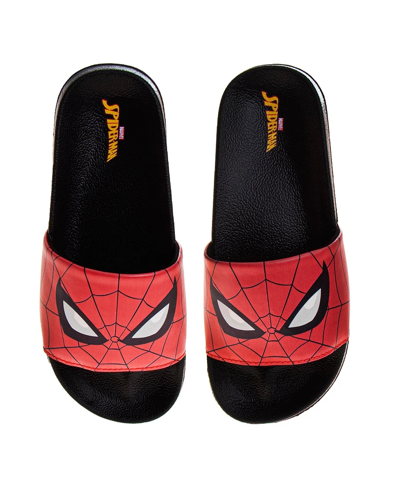 Spider-Man Little and Big Boys Slip On Flat Slides
