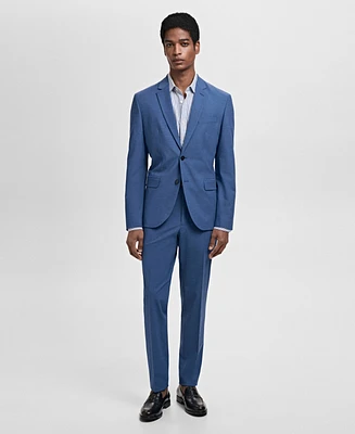 Mango Men's Stretch Fabric Super Slim-Fit Suit Pants