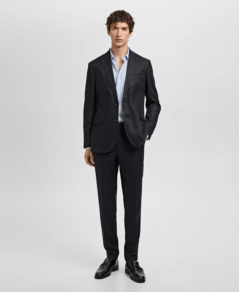 Mango Men's Linen Slim-Fit Amalfi Suit Blazer