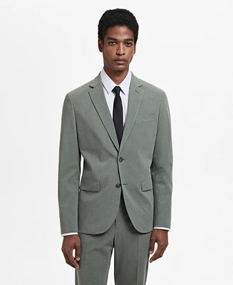 Mango Men's Stretch Fabric Super Slim-Fit Suit Blazer