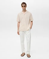 Mango Men's Bowling Collar Modal Shirt