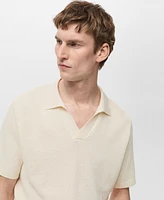 Mango Men's Fine-Knit Polo Shirt