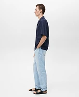 Mango Men's Lyocell Pocketed Shirt