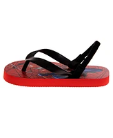 Spider-Man Toddler Boys Superhero Backstrap Flip Flop Slippers