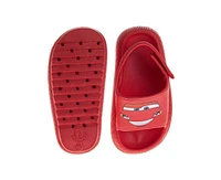 Disney Toddler Boys Cars Lightning McQueen Hook and Loop Backstrap Slides