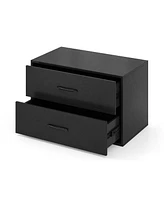 2-Drawer Storage Cabinet Dresser Chest with Handles – Stackable Organizer for Bedroom, Living Room, or Closet