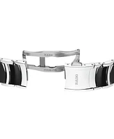 Rado Women's Swiss Centrix Diamond Accent Black Ceramic & Stainless Steel Bracelet Watch 35mm