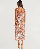 The Good Journey Women's Printed Square-Neck Sleeveelss Midi Dress