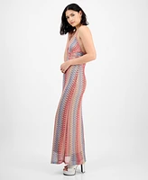 Guess Women's Sleeveless Crochet Halter Dress