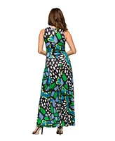24seven Comfort Apparel Women's Scoop Neck A Line Sleeveless Maxi Dress