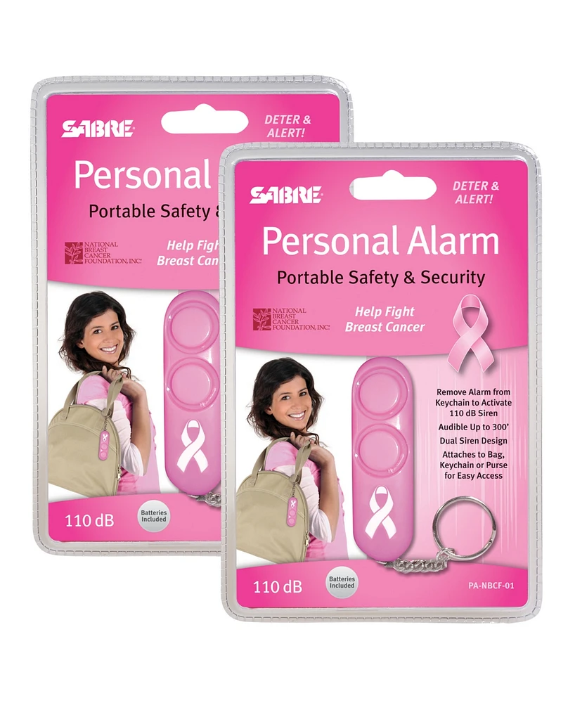 Sabre Portable Safety & Security Personal Alarm, Pack of 2