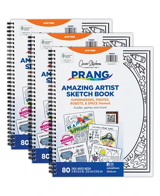 Prang Amazing Artists Sketch Book, Pack of 3