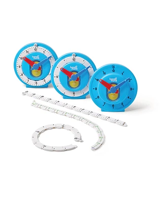 Hand2Mind NumberLine Clock Deluxe, Set of 6