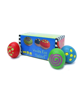 Sounds Like Fun Wooden Egg Shakers, Set of 3