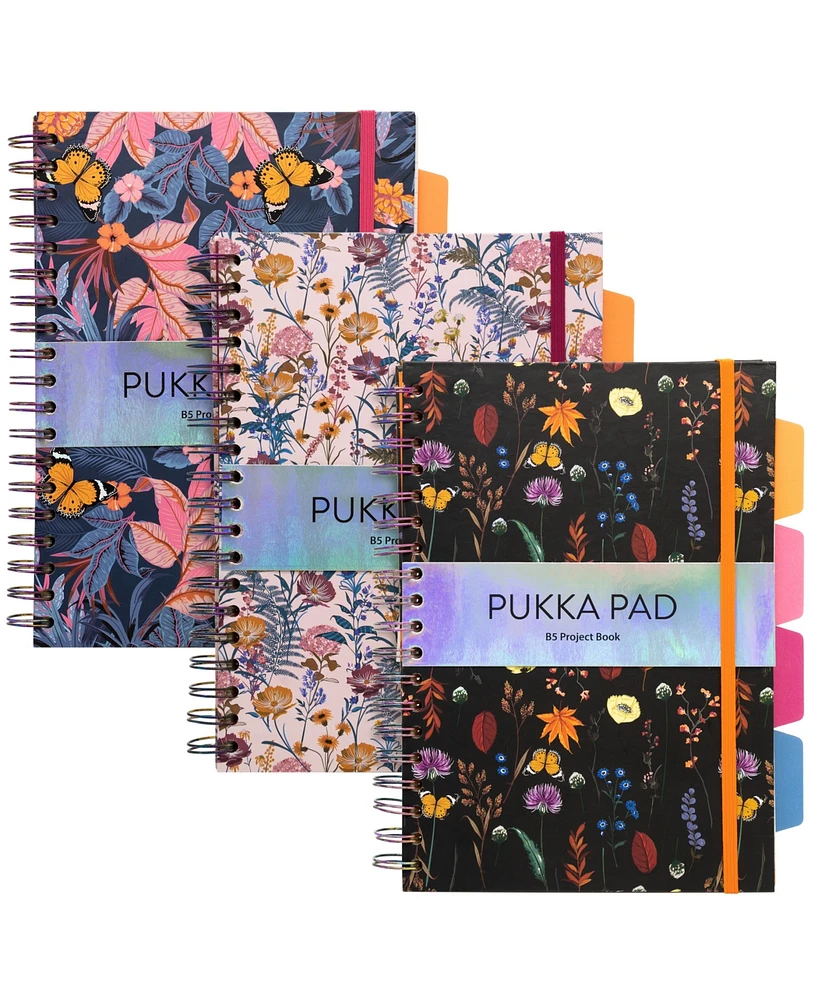 Pukka Pads B5 Bloom Project Book, Pack 3
