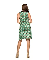 24seven Comfort Apparel Women's Sleeveless Collared Mini Dress