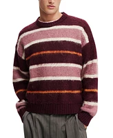 Cotton On Men's Box Fit Fuzzy Crew Knit Sweater