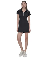 Dkny Sport Women's Court Pique Knit Polo Dress