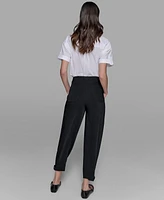 Karl Lagerfeld Paris Women's Tabbed Cropped Pants