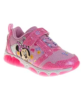 Disney Toddler Girls Light Up Hook and Loop Sneakers