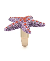 Betsey Johnson Mermaid Jewels Starfish Cocktail Stretch Ring