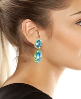 Betsey Johnson Mermaid Jewels Seaweed Stone Statement Earrings