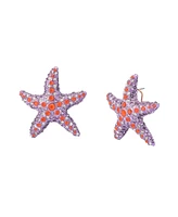 Betsey Johnson Mermaid Jewels Starfish Button Earrings