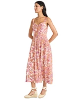 Maggy London Women's Printed Empire-Waist Midi Dress