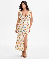 Astr the Label Women's Allexina Printed Tie-Shoulder Dress
