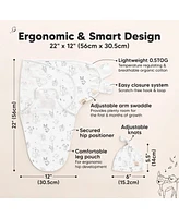 KeaBabies 3-Pack Organic Baby Swaddle Sleep Sacks with Knot Hats, Newborn Swaddles Wrap 0-3 Months, Ergonomic Wearable Blanket