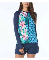 Beach House Sport Women's Zip Front Rash Guard